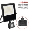 Naświetlacz LED VISIO z czujnikiem PIR 50 W, neutralna biel prosty montaż