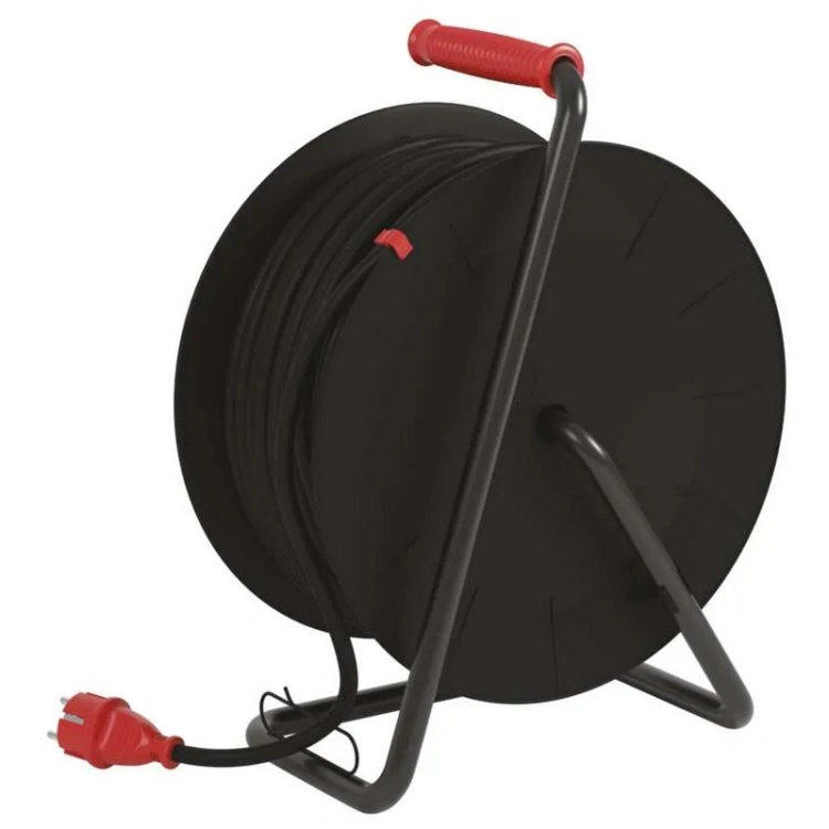 Przedłużacz zwijany gumowy P084503 4 gniazda 3×2,5 mm² 50m IP44 EMOS tyłem