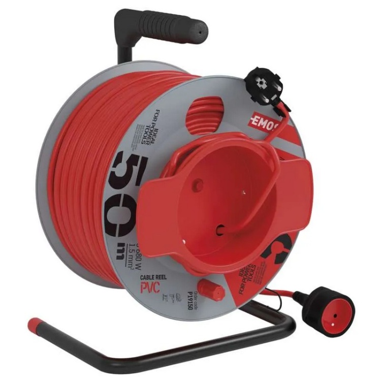 Przedłużacz zwijany P19150 1 gniazdo 3x1,5 50m EMOS bokiem