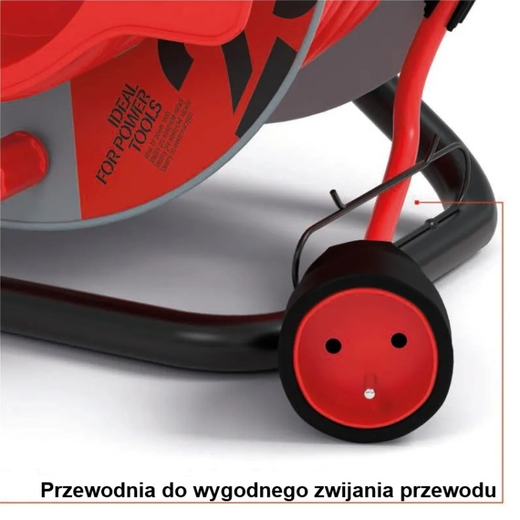 Przedłużacz zwijany P19125 1 gniazdo 3×1,5 mm² 25m EMOS Pętla prowadząca do łatwego nawijania kabla