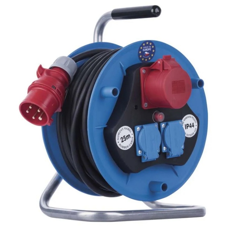 Przedłużacz siłowy gumowy P193250 3 gniazda 5×1,5 mm² 25m IP44 EMOS