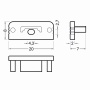 Zaślepka do profilu led SURFACE10 z otworem czarna Topmet wymiary
