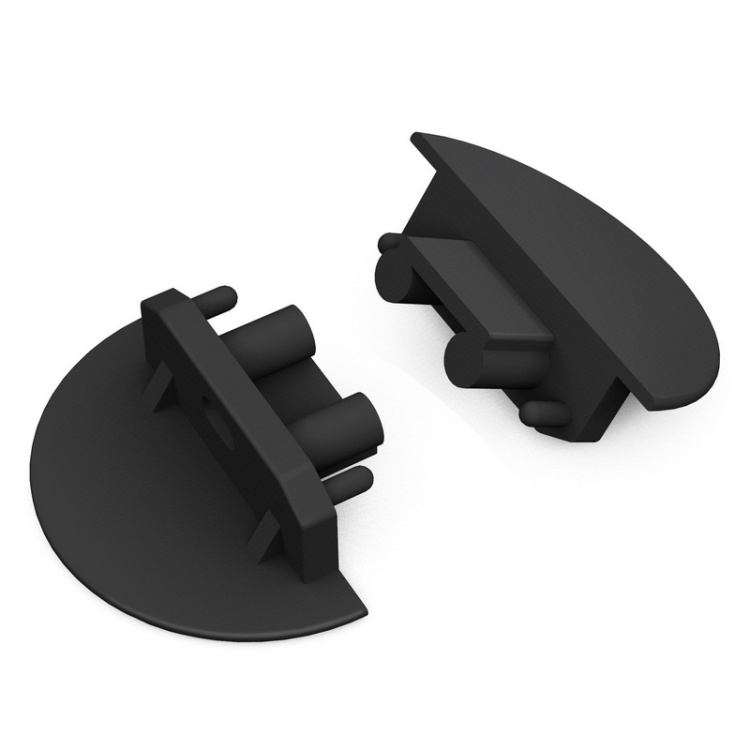 Zaślepka do profilu led GROOVE10 GEN2 z otworem czarna Topmet