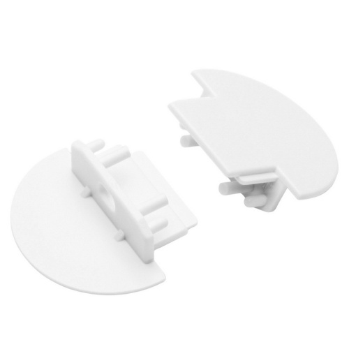 Zaślepka do profilu led GROOVE10 z otworem biała Topmet