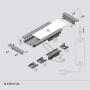 Profil LED FLAT8 srebrny anodowany odcinki: 1m, 2m Topmet schemat