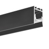 Profil LED PDS-ZMG czarny anodowany klosz transparentny typu HS; odcinki: 1m, 2m, 3m KLUŚ