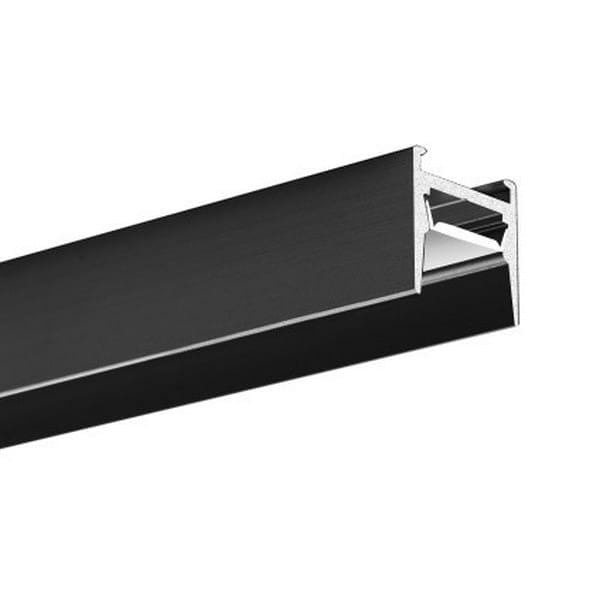 Profil LED MICRO-HG czarny anodowany klosz transparentny typu HS; odcinki: 1m, 2m, 3m KLUŚ