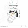 Profil LED CORNER10 czarny odcinki: 1m, 2m Topmet wymiary