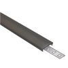 Klosz F klik czarny do profili LED – odcinki: 1m, 2m Topmet