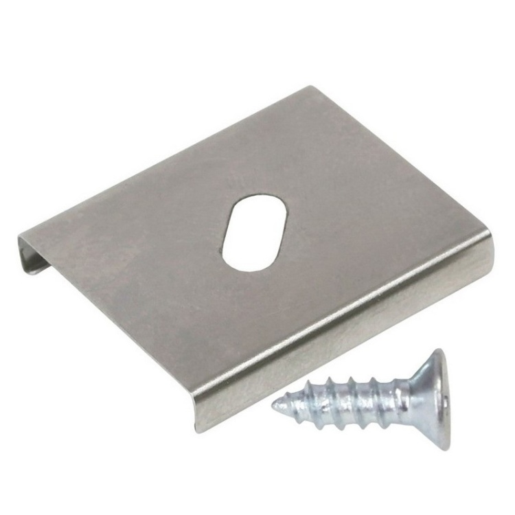 Uchwyt mocujący Y sprężysty do profilu led inox Topmet