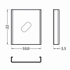 Uchwyt mocujący Y sprężysty do profilu led inox Topmet wymiary