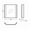 Uchwyt mocujący U5 sprężysty CONE do profilu led inox Topmet wymiary