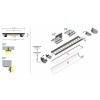 Uchwyt mocujący U5 sprężysty CONE do profilu led inox Topmet schemat