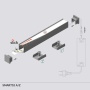 Profil LED SMART10 czarny anodowany odcinki: 1m, 2m Topmet diagram