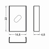 Uchwyt mocujący S sprężysty do profilu led inox Topmet wymiary