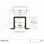 Profil LED SMART-IN10 czarny anodowany odcinki: 1m, 2m Topmet wymiary