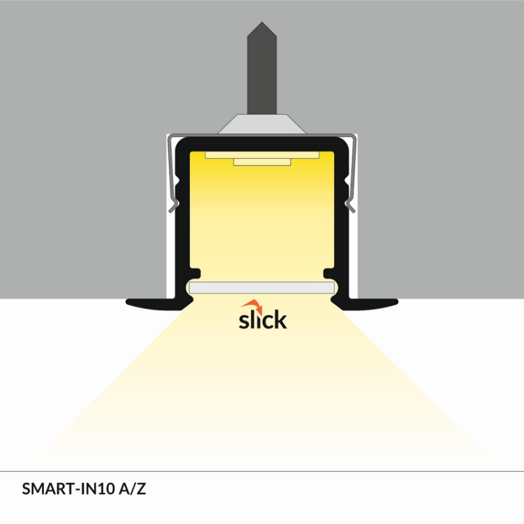 Profil LED SMART-IN10 biały lakierowany odcinki: 1m, 2m Topmet zamontowanie