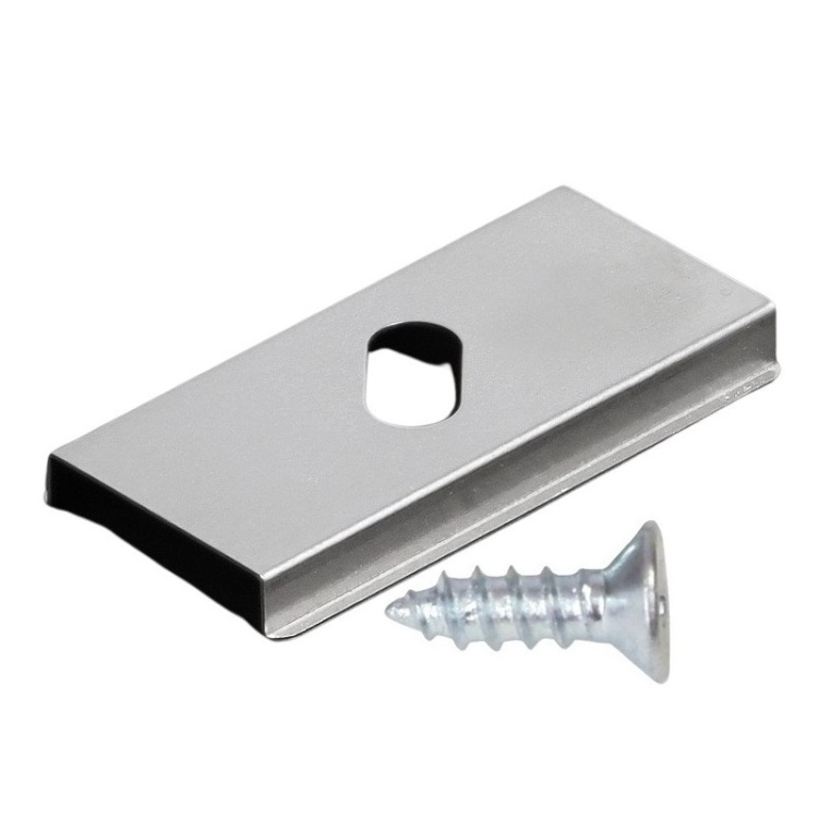 Uchwyt mocujący U1 sprężysty do profilu led inox Topmet