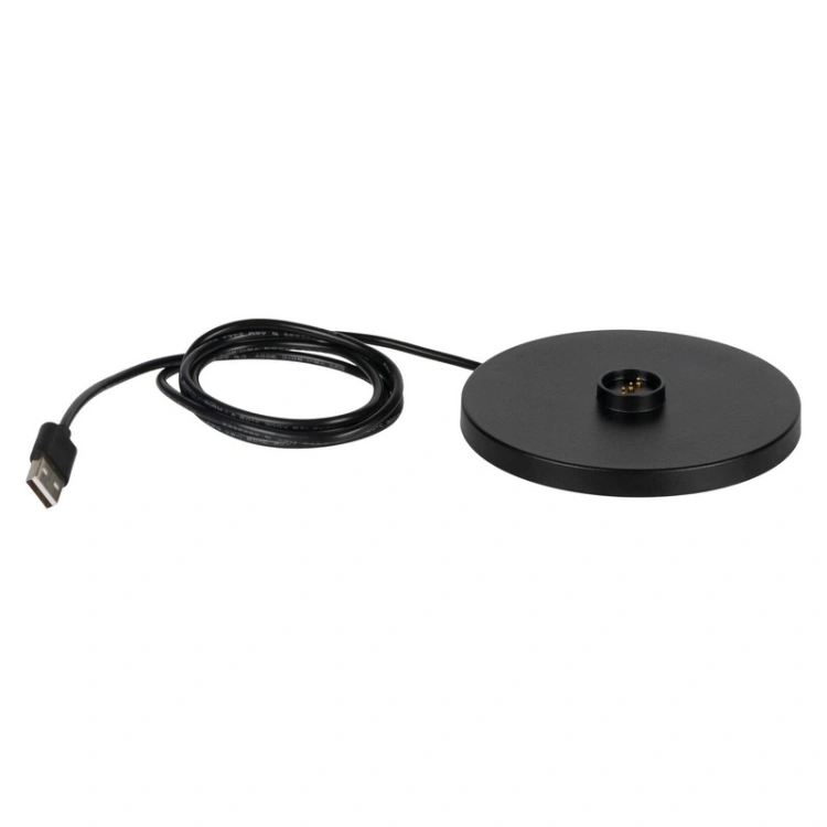 Lampka LED ładowana USB INITA 1,2W 3000K 165lm czarna ściemnialna IP54 Kanlux 36327 podstawa łądująca