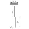 Lampa wisząca PHLOX C GU10 biała Kanlux 39041 wymiary