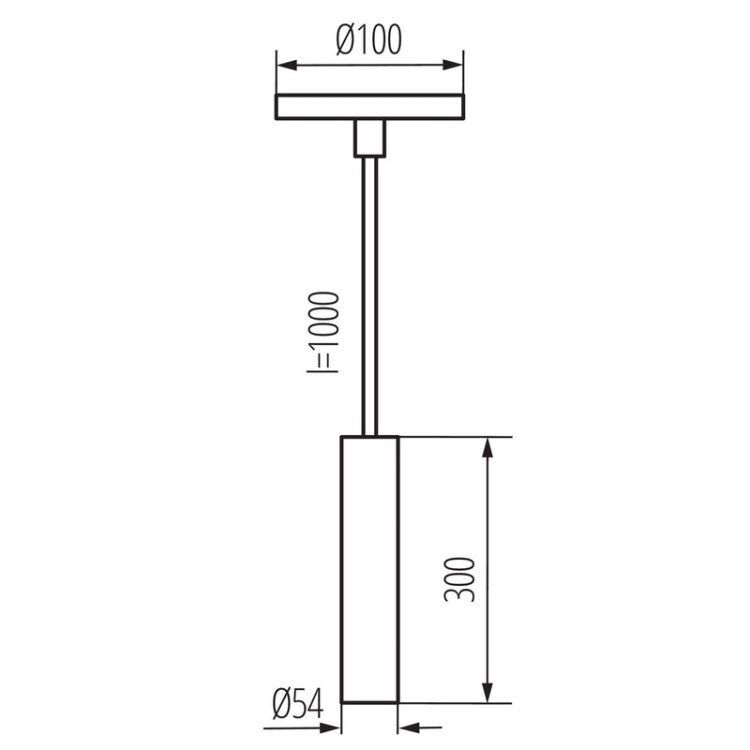 Lampa wisząca PHLOX C GU10 czarna Kanlux 39040 wymiary