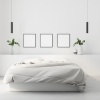 Lampa wisząca PHLOX C GU10 czarna Kanlux 39040 aranżacja jasnej sypialni
