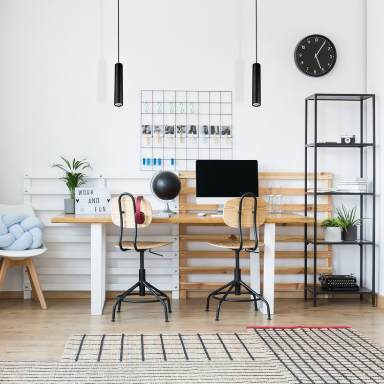 Lampa wisząca PHLOX C GU10 czarna Kanlux 39040 aranżacja pokoju nastolatka