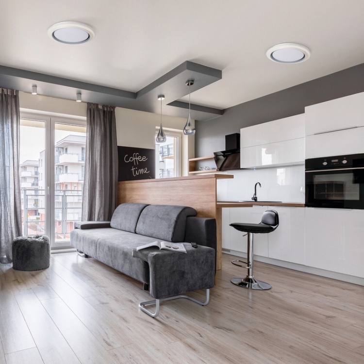 Plafoniera ANTO LED 37W CCT 2700lm ściemnialna ∅500mm biała IP20 Kanlux 38932 aranżacja