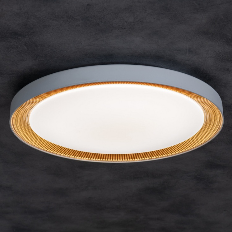 Plafoniera ANBAR LED 37W CCT 2170lm ściemnialna ∅550mm biały/brąz IP20 Kanlux 38930 neutralne światło