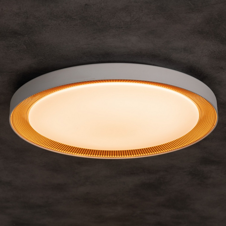 Plafoniera ANBAR LED 37W CCT 2170lm ściemnialna ∅550mm biały/brąz IP20 Kanlux 38930 ciepłe światło