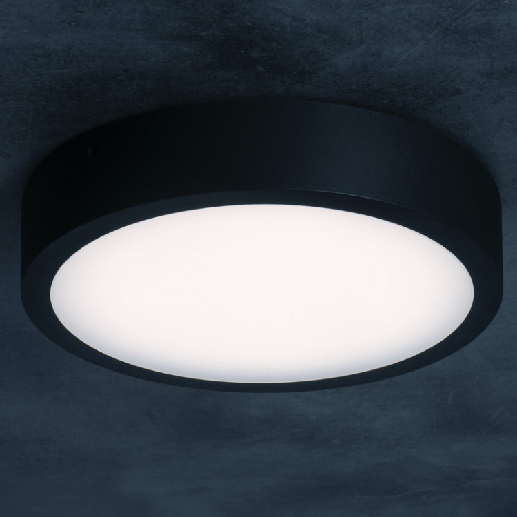 Plafoniera DABER LED CCT 12-20W 2560lm ∅300mm IP66 czarna Kanlux 39026 neutralne światło