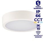 Plafoniera DABER LED CCT z czujnikiem ruchu 12-20W 2630lm ∅300mm IP66 biała Kanlux 39025 infografiki