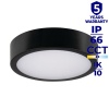 Plafoniera DABER LED CCT 8-13W 1490lm ∅250mm IP66 czarna Kanlux 39022 infografika