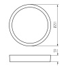 Plafoniera DABER LED CCT z czujnikiem ruchu 8-13W 1510lm ∅250mm IP66 biała Kanlux 39021 wymiary