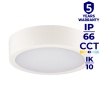 Plafoniera DABER LED CCT 8-13W 1510lm ∅250mm IP66 biała Kanlux 39020 infografika