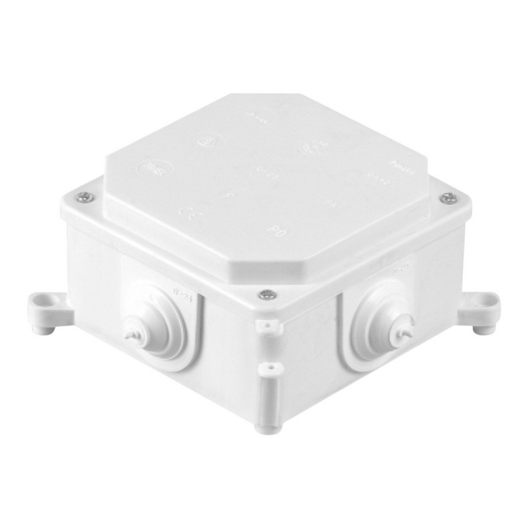 Puszka odgałęźna PK-2/P z dławicami D-25 103x103x60 biała IP44 Plastrol
