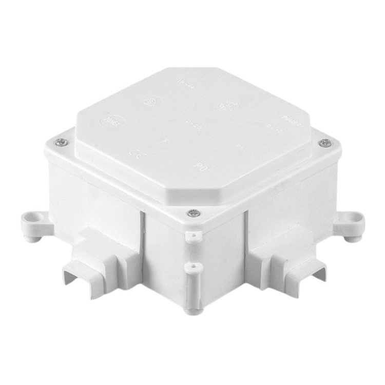 Puszka odgałęźna kątowa PK-2/K z dławicami D-25 103x103x60 biała IP44 Plastrol