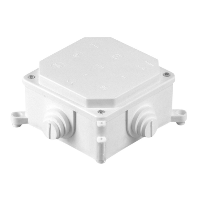 Puszka odgałęźna PK-2/R dławica rurka pod przewód 103x103x60 biała IP44 Plastrol