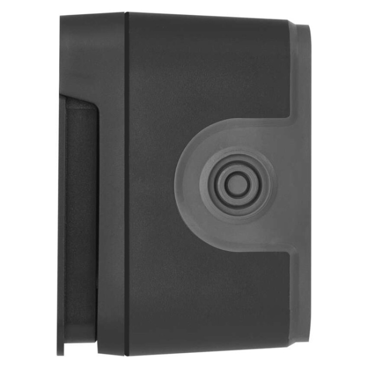 Gniazdo pojedyncze natynkowe szare IP55 Cyklone Emos D730420 bok