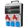 Rozdzielnica budowlana + 3x gniazdo 230V + gniazdo16A/5P + gniazdo 32A/5P IP54 Plastrol bok