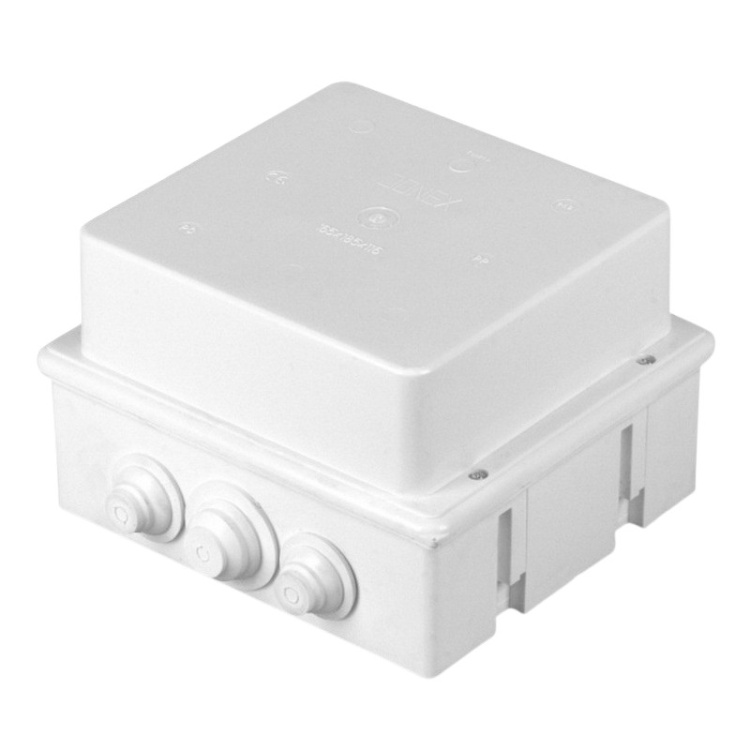Puszka odgałęźna PK-9D z dławnicami 190x170x120 biała IP54 Plastrol