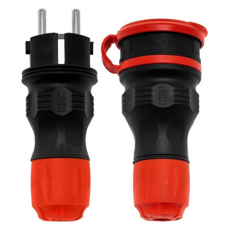 Zestaw przyłączeniowy EXTREM wtyczka WT-54 + gniazdo GN-54 IP54 Plastrol front