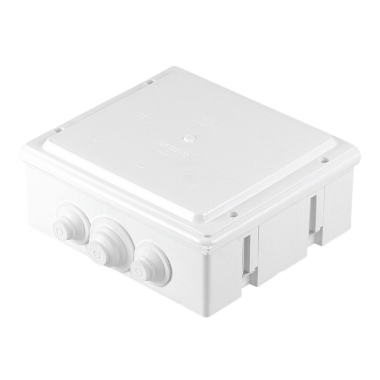 Puszka odgałęźna PK-8D z dławnicami 190x170x80 biała IP54 Plastrol