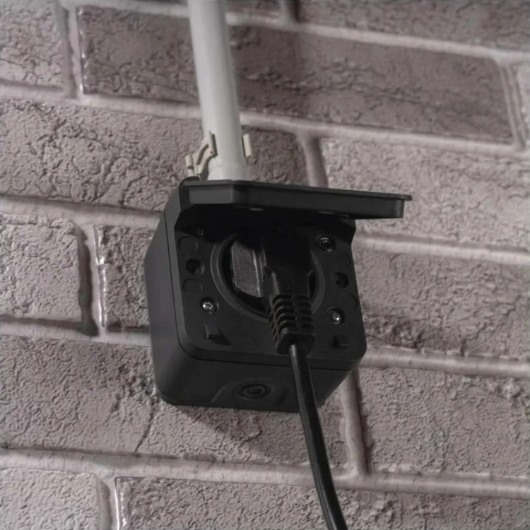 Gniazdo pojedyncze natynkowe szare IP55 Cyklone Emos D730420 zastosowanie