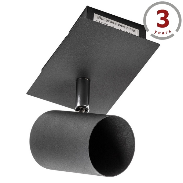 Oprawa sufitowa VENETO podtynkowa GU10 IP20 czarna GTV 3 lata gwarancji