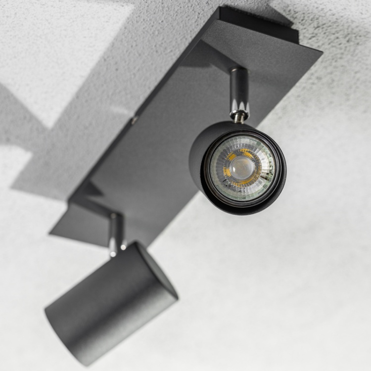 Oprawa sufitowa VENETO podtynkowa 2xGU10 IP20 czarna GTV