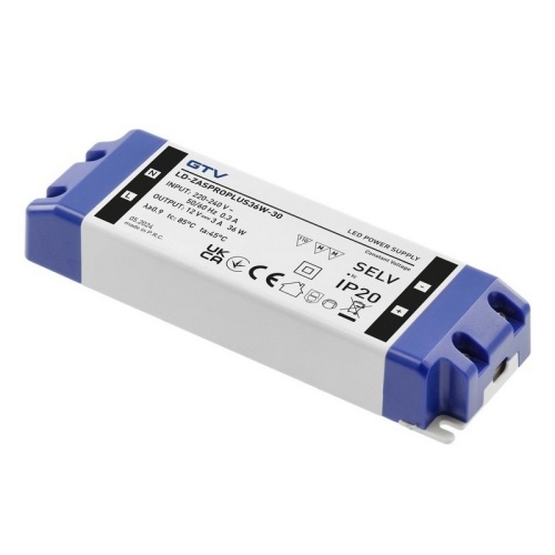 Zasilacz LED PRO+ 36W 12V DC 3A IP20 GTV