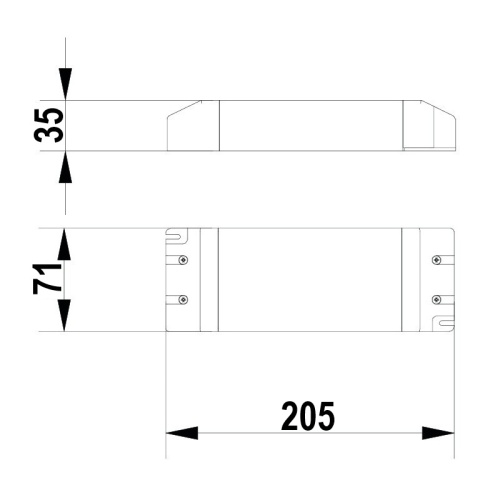 Zasilacz LED PRO+ 150W 12V DC 12,5A IP20 GTV wymiary