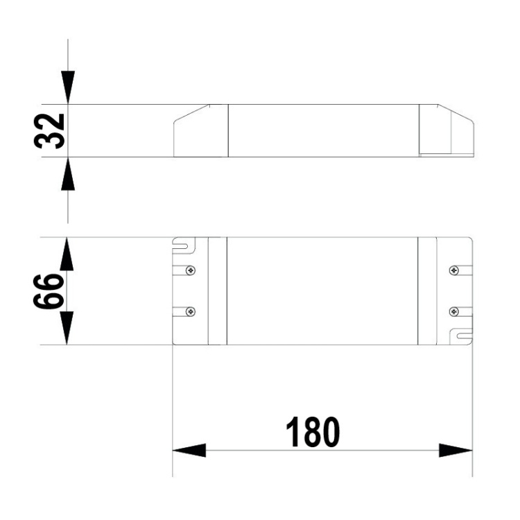 Zasilacz LED PRO+ 100W 12V DC 8,33A IP20 GTV wymiary