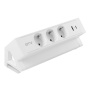 Gniazdo meblowe BASCO ładowarka USB przewód 1,5m 3x2P+Z 2xUSB schuko białe